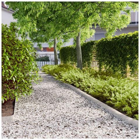 Bordure Per Prato 50 Pz 10x103 Cm Acciaio Inossidabile - Foto 1