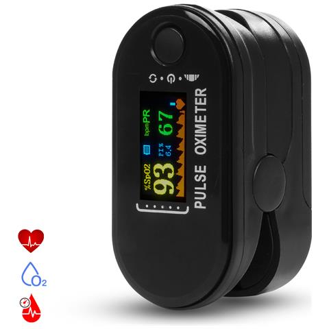 Dam Cardiofrequenzimetro Digitale Con Cardiofrequenzimetro Wireless E Ossimetro. 6x6x3cm. Colore Nero - Foto 1
