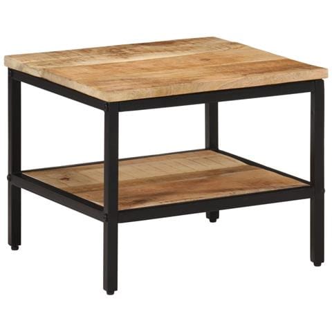 Tavolino Da Salotto 45x45x35 Cm Legno Massello Di Mango Grezzo - Foto 2