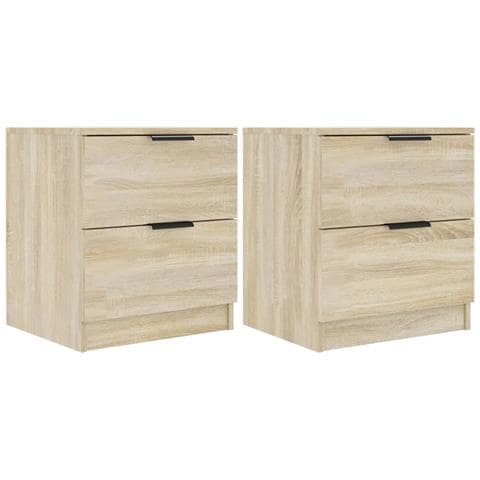 Lusso Casadino -  Comodini 2 Pz Rovere Sonoma In Legno Multistrato - Foto 1