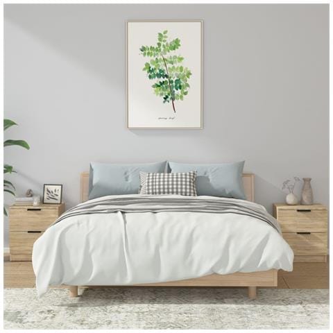 Lusso Casadino -  Comodini 2 Pz Rovere Sonoma In Legno Multistrato - Foto 8