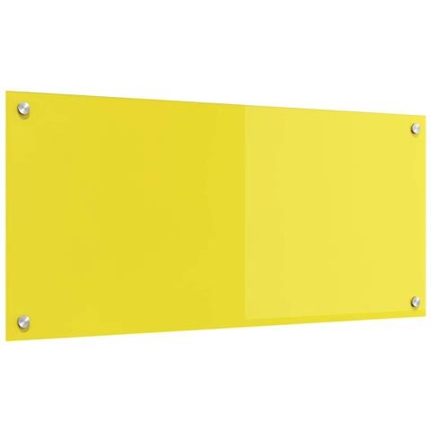 Schienale Cucina Giallo 90x40x0.6 cm Vetro Temperato - Foto 1