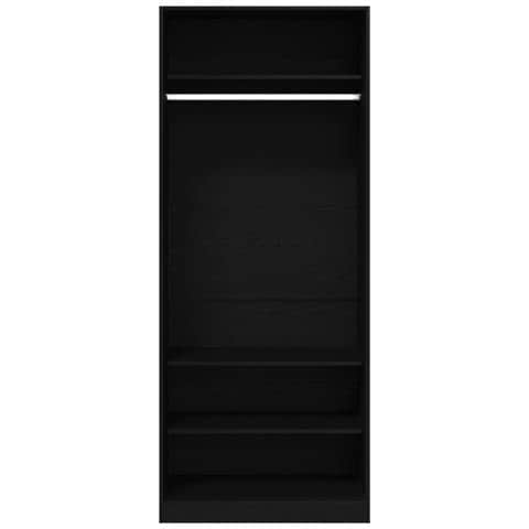 Armadio rovere nero Set di 2 Rovere nero Legno ingegnerizzato - Foto 1