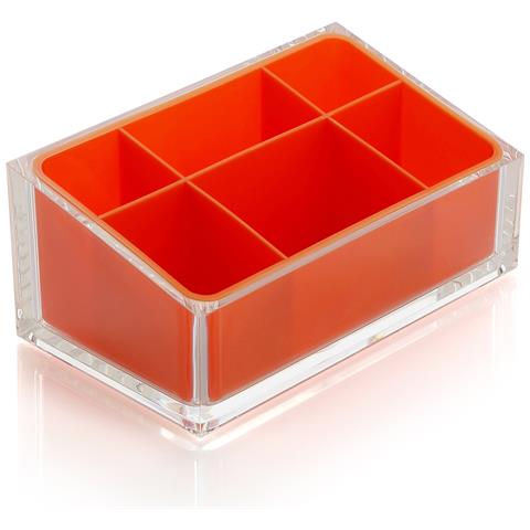 Portatrucchi D'appoggio In Resina Ra00 Gedy Serie Rainbow Arancio - Foto 1