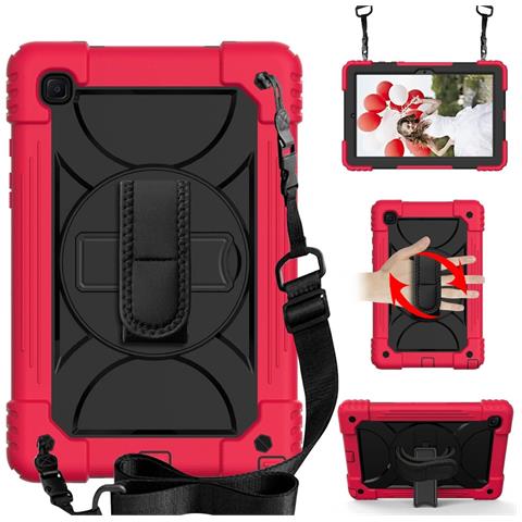 Custodia Per Samsung Galaxy Tab A 10.1"" Supporto E Tracolla Rosso - Foto 4