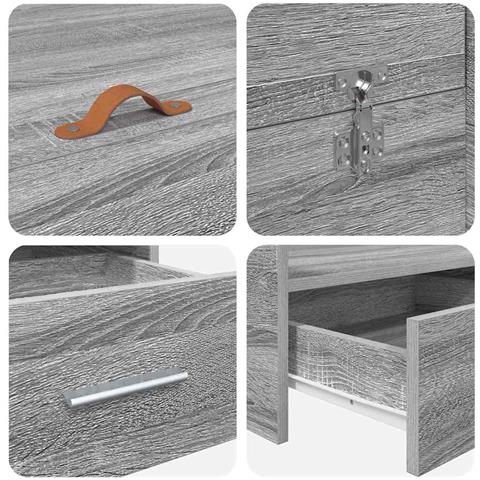 Struttura letto con contenitore Grigio sonoma 180 x 200 cm - Foto 9