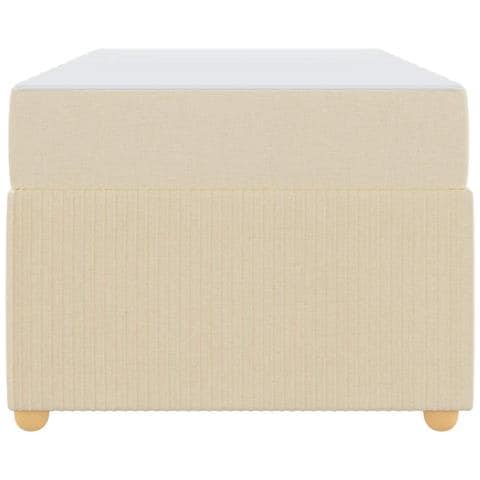 Struttura letto con materasso Crema 90 x 200 cm Tessuto - Foto 1