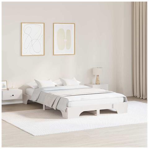 Struttura del letto Bianco 197 x 147 x 17 cm - Foto 2