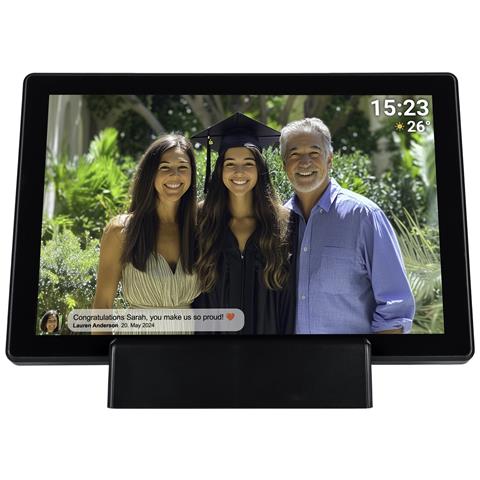 PFF-1070B cornice per foto digitali Nero 25,6 cm (10.1") Touch screen Wi-Fi - Foto 2