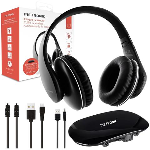Metronic Cuffie Wireless Rf Senza Fili Per Tv Televisore Radio Base Di Ricarica - Foto 1