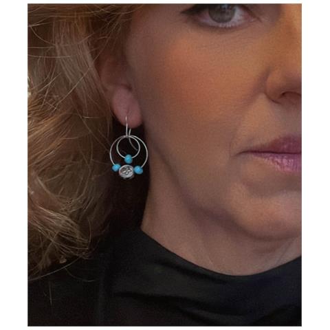 Ciondolo A Gancio ""turquoise Orbit"" - Foto 3