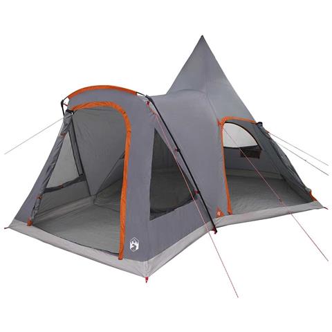Tenda Teepee con tetto Grigio e arancione 545 x 450 x 295 cm - Foto 1