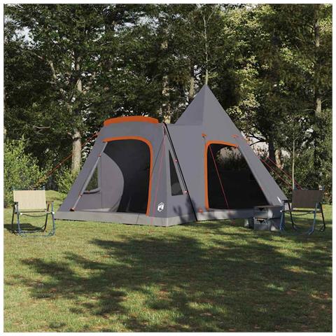 Tenda Teepee con tetto Grigio e arancione 545 x 450 x 295 cm - Foto 2