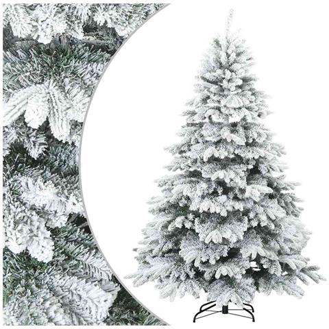 Albero di Natale Artificiale Snodato Foderato di Neve Bianco - Foto 1