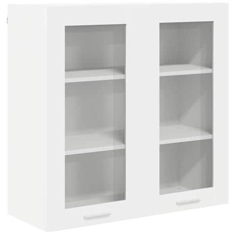 Armadio pensile Riga Bianco 80 x 31 x 80 cm Legno multistrato - Foto 1