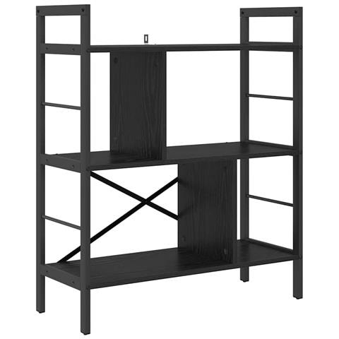 Libreria Rovere Nero 75 x 30 x 91 cm Legno multistrato - Foto 1