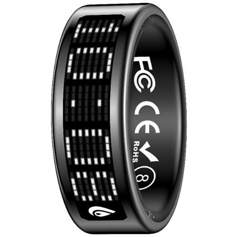 Smart Ring Con Display E Custodia Di Ricarica - Monitoraggio Fitness E Salute Black 14 - Foto 1