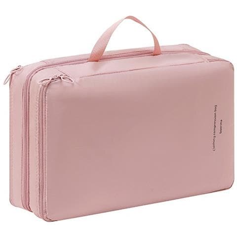 Borsa Di Compressione A Doppio Strato Per Vestiti - Organizer Da Viaggio Portatile Pink - Foto 1