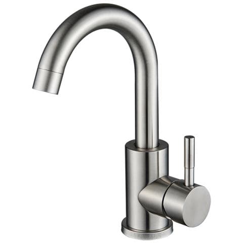 Rubinetto per lavabo da bagno, Blackswan, tipo M236, modello rotondo in nichel, misura 23,5 cm - Foto 1