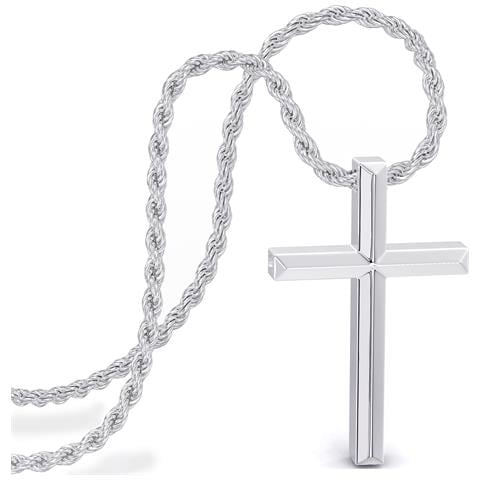 Collana Da Uomo Premium Divine | Acciaio Chirurgico Inossidabile 316l, Argento, 50 Cm - Foto 1