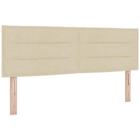 Testiera LED con luci a strisce a LED Crema 160 cm Poliestere - Foto 1