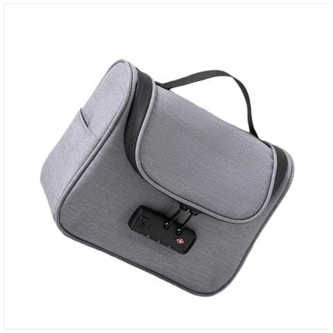 Borsa Organizer Portaoggetti Lucchettabile - Custodia Con Password In Tessuto Oxford Gray - Foto 1