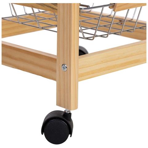 Carrello Cucina In Legno 37x37x76h Cm - Foto 8