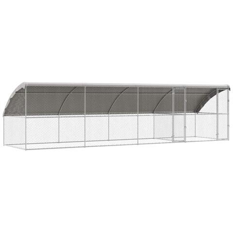 Cuccia per cani 4 pcs Argento 8 x 2 x 2 m Acciaio zincato - Foto 1