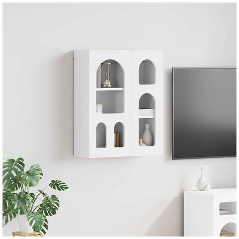 Armadio pensile Bianco 59 x 20 x 71.5 cm Legno multistrato - Foto 2