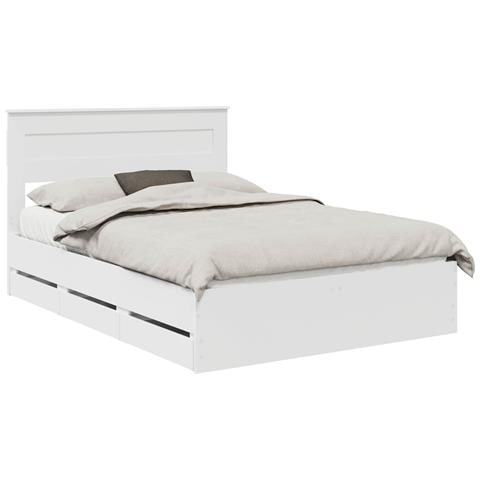 Struttura del letto Bianco 160 x 200 cm Legno Ingegnerizzato - Foto 1