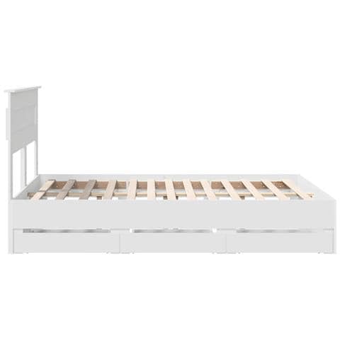 Struttura del letto Bianco 160 x 200 cm Legno Ingegnerizzato - Foto 9