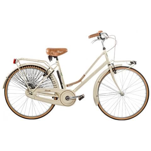 Bici Misura 26 Linea Retro Bicicletta Donna Senza Cambio 1v Completa Di Accessori Con Luci A Led Finiture Marroni - 46 Nero - Foto 3