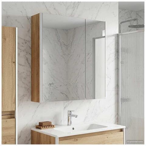 Mobiletto per specchio da bagno Rovere Artigianale - Foto 2