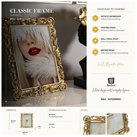 Cornice Portafoto Classic Oro Dal Profilo Tradizionale 20x25 Cm - Foto 7
