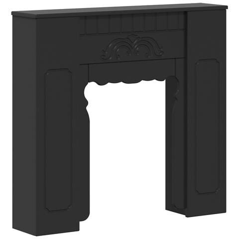 Cornice per camino Nero 93 x 20 x 89 cm Legno ingegnerizzato - Foto 1