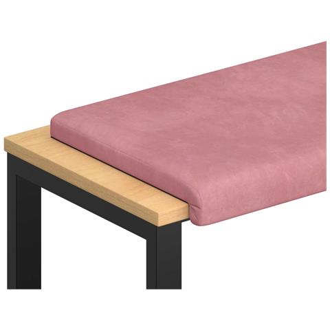 Cuscino per panchina Velluto Rosa Profondità 35 cm - Foto 1