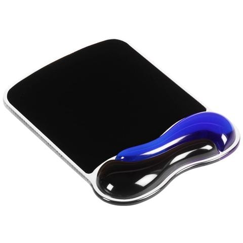 Poggiapolsi e Mouse Pad in Duo Gel Colore Nero e Blu - Foto 2