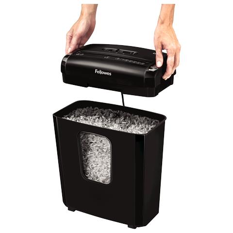 Distruggidocumenti a microframmento Fellowes Powershred 6M, 6 fogli, per casa e ufficio, con blocco di sicurezza - Foto 2