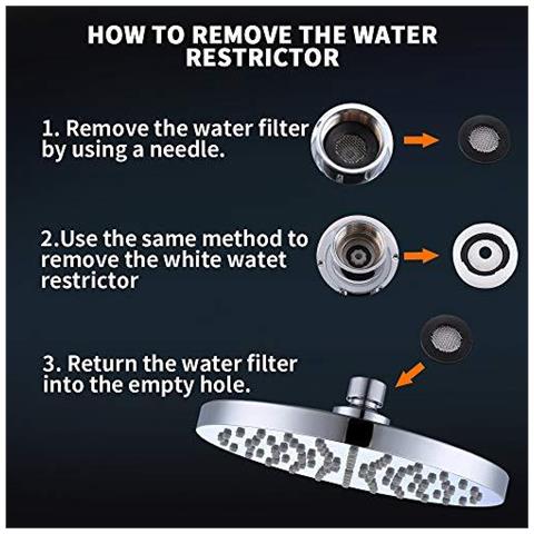 Doccia Testina Fissa Da 8 Pollici Overhead Sostituzione Capi Precipitazioni Pioggia Doccia Regolabile Con Girevole Sfera Rotonda Chrome J201 - Foto 4