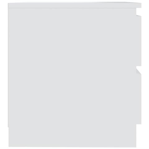 Comodino Bianco 50x39x43,5 cm in Legno Multistrato - Foto 6