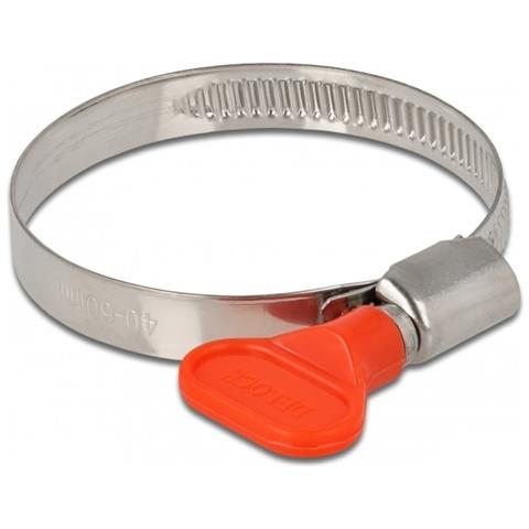 19449 Fascetta Per Manichetta Metallico, Rosso Collare Per Vite (vite Senza Fine)  - Foto 1