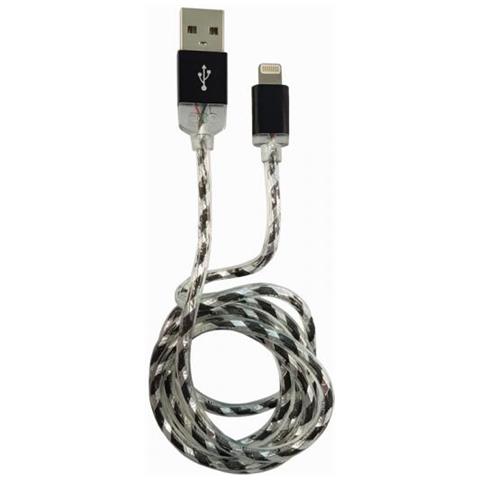Lc-power Kabel Usb-lightning-1m-8 1m Black/silver,usb A Auf Lightning (lc-c-usb-lightning-1m-8) - Foto 1