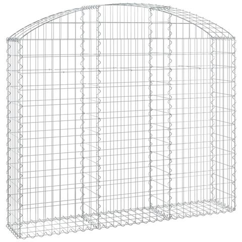 Cesto Gabbione Ad Arco 150x30x120/140 Cm Ferro Zincato - Foto 1