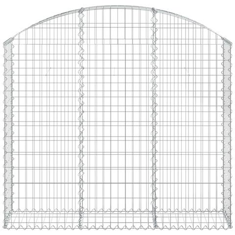 Cesto Gabbione Ad Arco 150x30x120/140 Cm Ferro Zincato - Foto 2