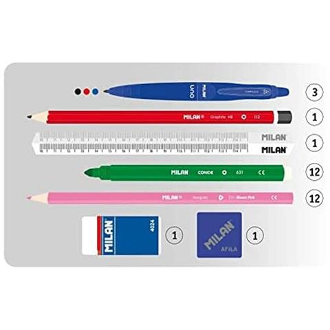 Astuccio Milan Super Chefs 31 Pezzi Viola (22,5 X 11,5 X 11 Cm) - Foto 2