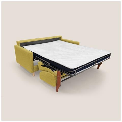 Edgar Divano letto matrimoniale in tessuto felis impermeabile T03 200 cm (mat. 160x197) giallo - Foto 2