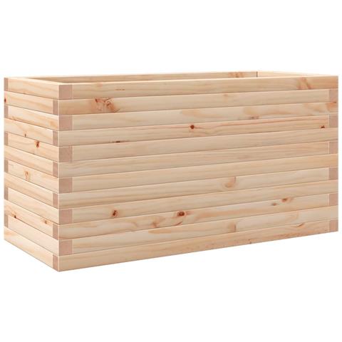 Fioriera Da Giardino 90x40x45,5 Cm In Legno Massello Di Pino - Foto 2