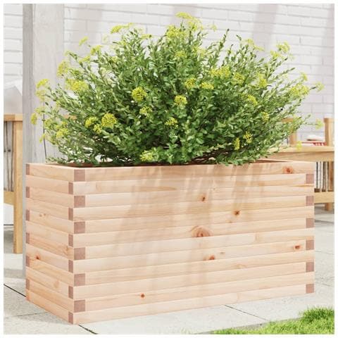 Fioriera Da Giardino 90x40x45,5 Cm In Legno Massello Di Pino - Foto 1