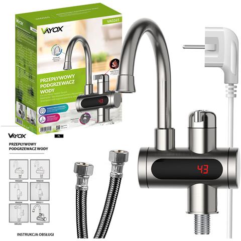 Scaldacqua Istantaneo Verticale, Display, Acciaio Inox Va0265 - Foto 2