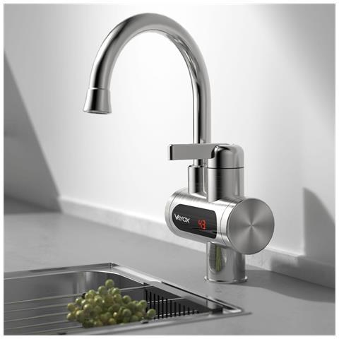 Scaldacqua Istantaneo Verticale, Display, Acciaio Inox Va0265 - Foto 8